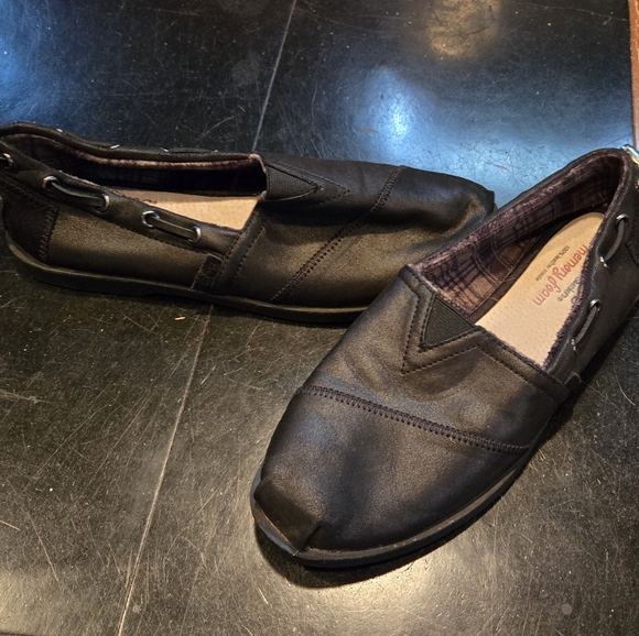 Bobs from Sketchers memory foam slip on shoes black leather womens size 7. NWOB - Picture 7 of 13